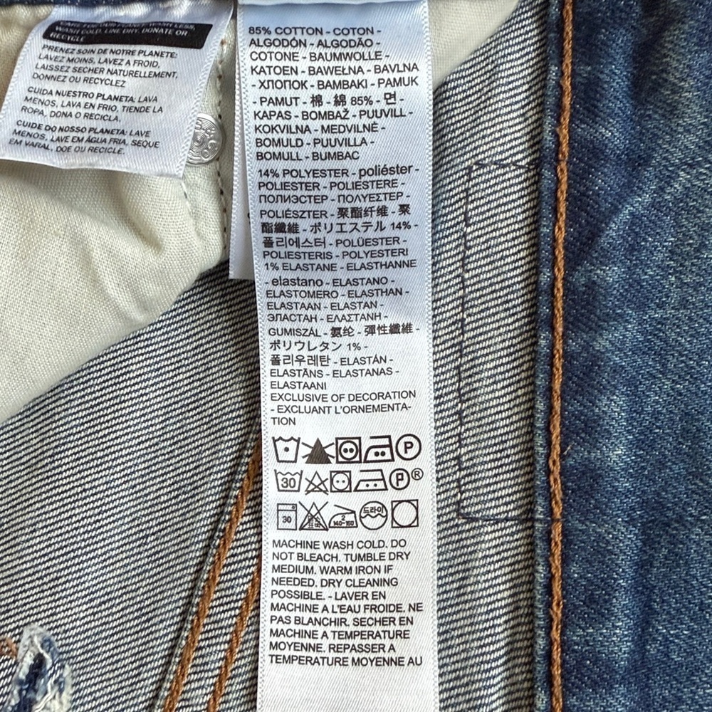 LEVI’S Button-fly Wedgie Straight Jeans Size 27 - Picture 9 of 11